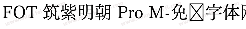 FOT 筑紫明朝 Pro M字体转换